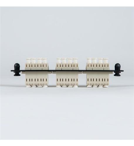 ADAPTER PANEL, 6 QUAD LC, 24F, BEIGE, MM