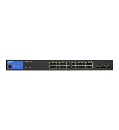 24-PORT MANAGED GE POE+ SWITCH 4 10G SFP