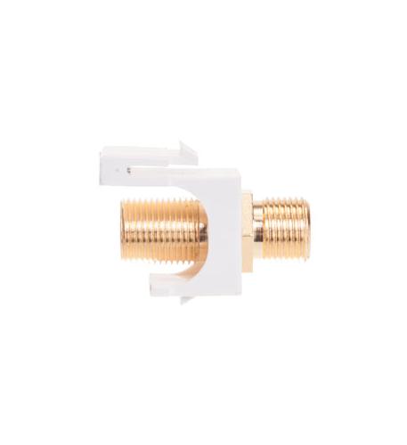 MODULE, F-TYPE, GOLD PLATED, WHITE