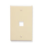 FACEPLATE, OVERSIZED, 1-PORT, ALMOND