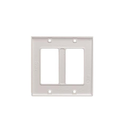FACEPLATE, DECOREX, 2-GANG, WHITE