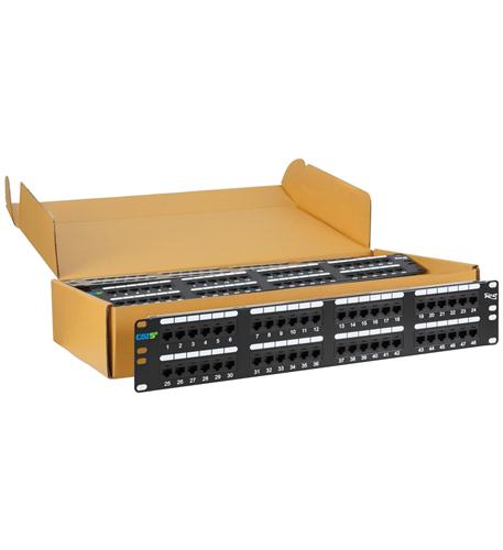 PATCH PANEL, CAT 5E, 48-PORT, 2RMS, 6 PK