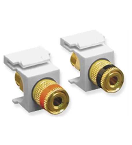 MODULE, BINDING POST, GOLD PLATED, WHITE