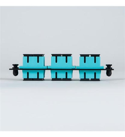 Adapter Panel, 6 Duplex SC, 12F, Aqua MM