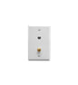 WALL PLATE, VOICE 6P6C & F-TYPE, WHITE
