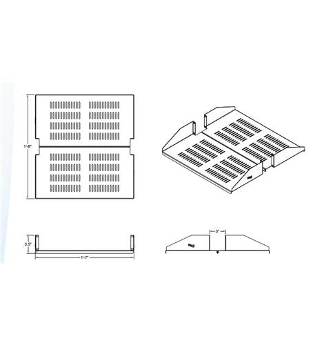 Rach Shelf, 20in Dble Sided, Vented 2PK