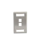 FACEPLATE, ID, STAINLESS, 1-GANG, 2-PORT
