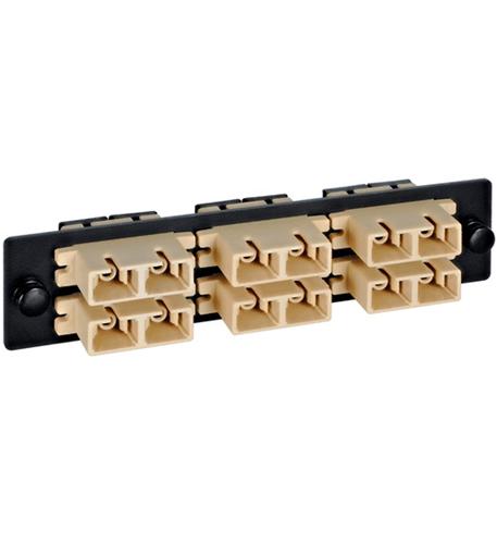 ADAPTER PANEL, 6-DUPLEX SC, METAL, BLACK