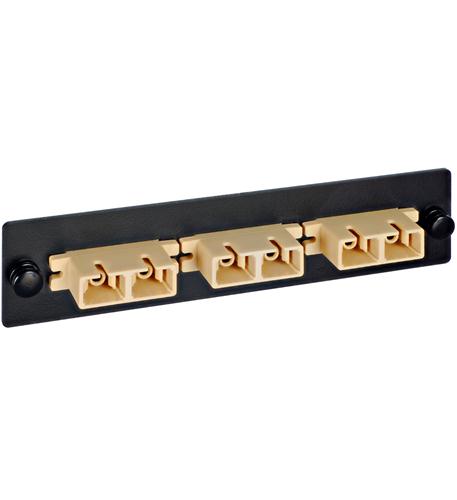 ADAPTER PANEL, 6-SIMPLEX SC, METAL BLACK