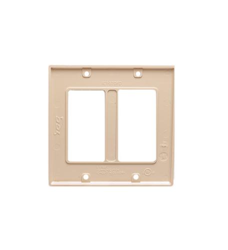 FACEPLATE, DECOREX, 2-GANG, IVORY