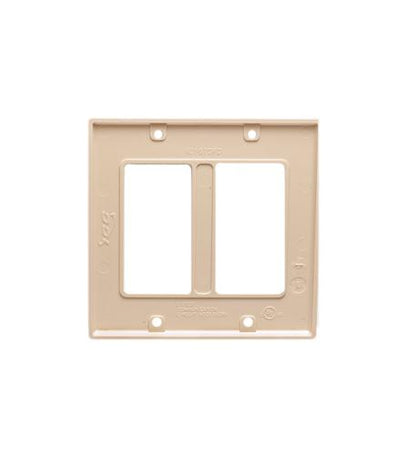 FACEPLATE, DECOREX, 2-GANG, IVORY