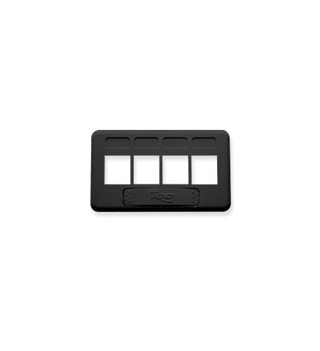 FACEPLATE, FURNITURE, TIA, 4-PORT, BLACK