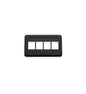 FACEPLATE, FURNITURE, TIA, 4-PORT, BLACK