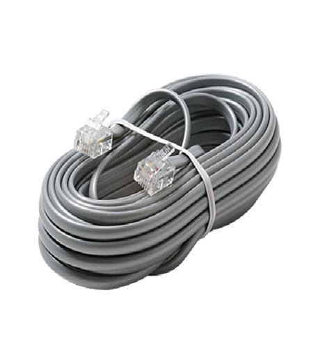 GCLB466050 50' FLAT LINE CORD 6P4C SILVE