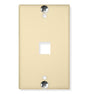 WALL PLATE, PHONE, FLUSH, 1-PORT, IVORY