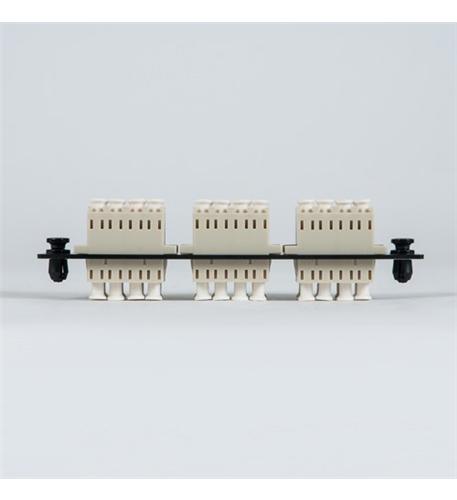 ADAPTER PANEL, 6 QUAD LC, 24F, BEIGE, MM
