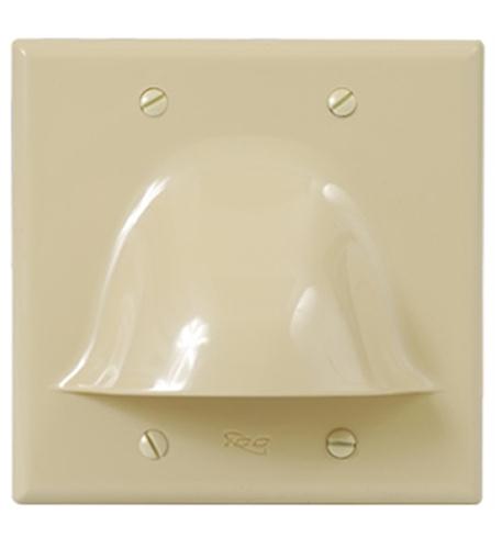FACEPLATE, 2-GANG, BULK NOSE, IVORY