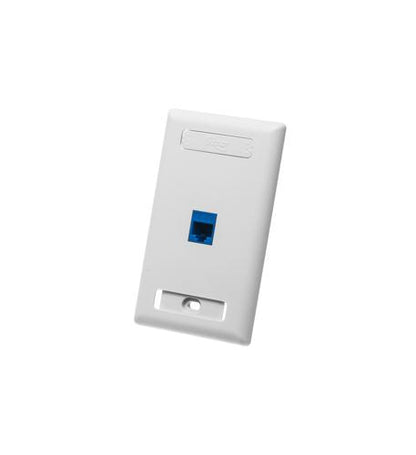 FACEPLATE, ID, 1-GANG, 1-PORT, WHITE