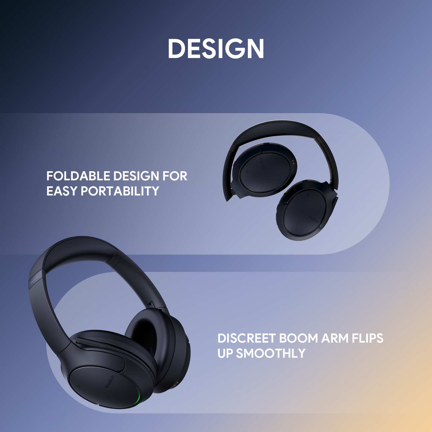 Yealink BH78 Wireless Bluetooth Headset with Charging Stand USB-C/A