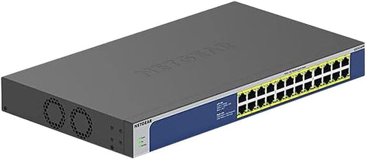 NETGEAR 24-Port Gigabit Ethernet Unmanaged PoE Switch (GS524PP) - with 24 x PoE+ @ 300W, Desktop or Rackmount, and Limited Lifetime Protection