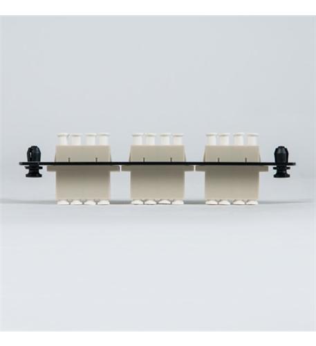 ADAPTER PANEL, 3 QUAD LC, 12F, BEIGE, MM