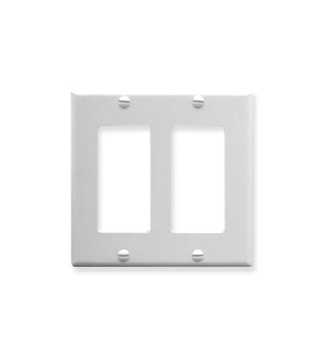 FACEPLATE, DECOREX, 2-GANG, WHITE