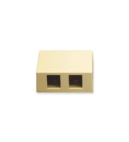 SURFACE MOUNT BOX, 2-PORT, IVORY