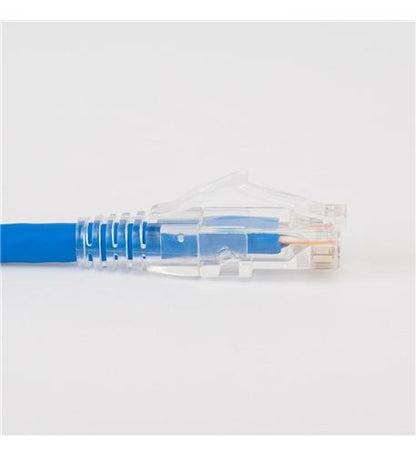 PATCH CORD, CAT6, CLEAR BOOT, 5' BLUE