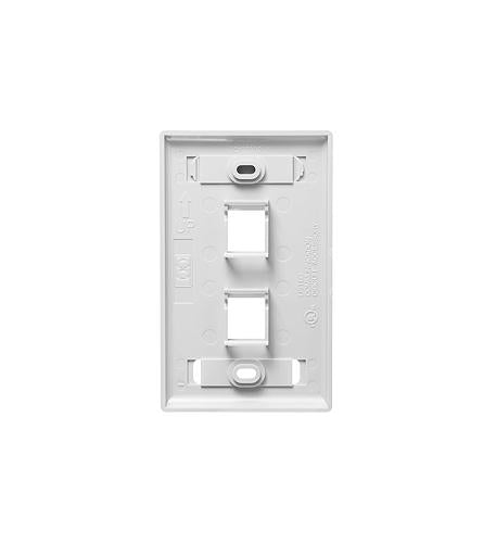 FACEPLATE, ID, 1-GANG, 2-PORT, WHITE