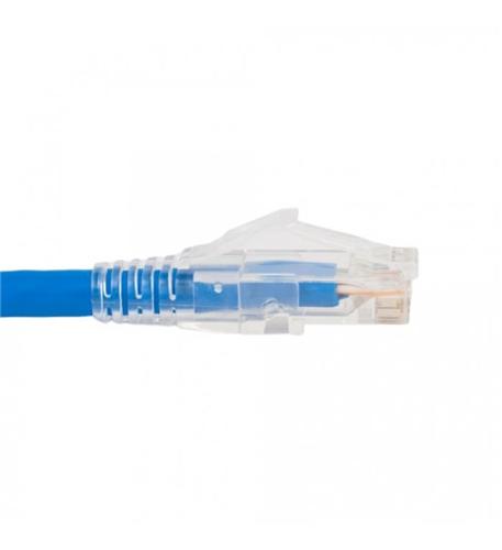 PATCH CORD, CAT5e, CLEAR BOOT, 10' BLUE