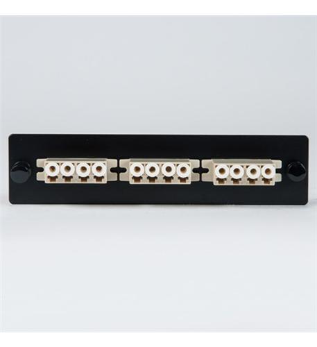 ADAPTER PANEL, 3 QUAD LC, 12F, BEIGE, MM