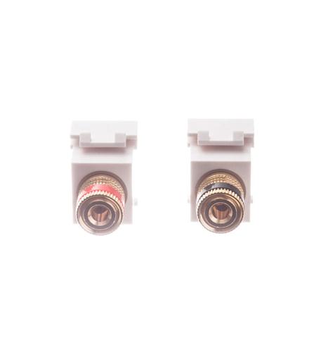 MODULE, BINDING POST, GOLD PLATED, WHITE