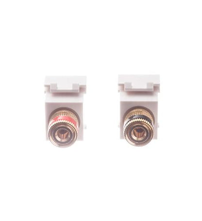 MODULE, BINDING POST, GOLD PLATED, WHITE