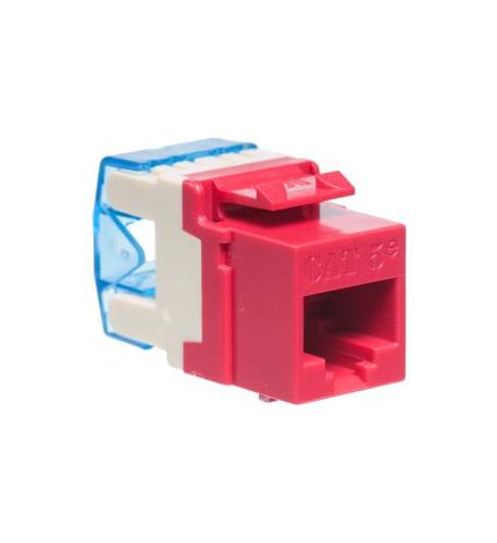MODULE, CAT 5e, HD, 25 PK, RED