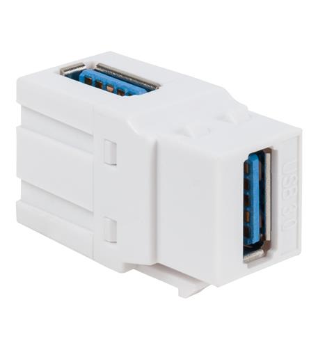 MODULE, 90 DEGREE USB 3.0, F-F, WH