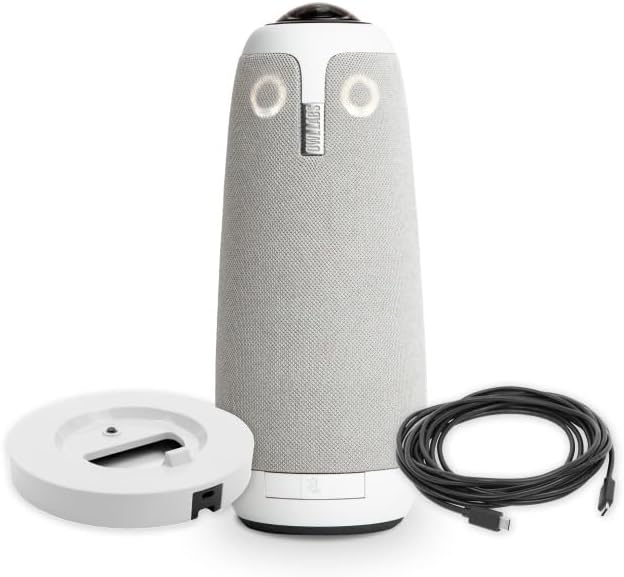 Meeting Owl 3 Premium Pack: 360-Degree, 1080p HD Smart Video Conference Camera, Microphone, and Speaker (Automatic Speaker Focus & Smart Zooming and Noise Equalizing)