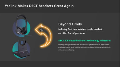 Yealink WH64 Dual UC DECT & Bluetooth Wireless Headset