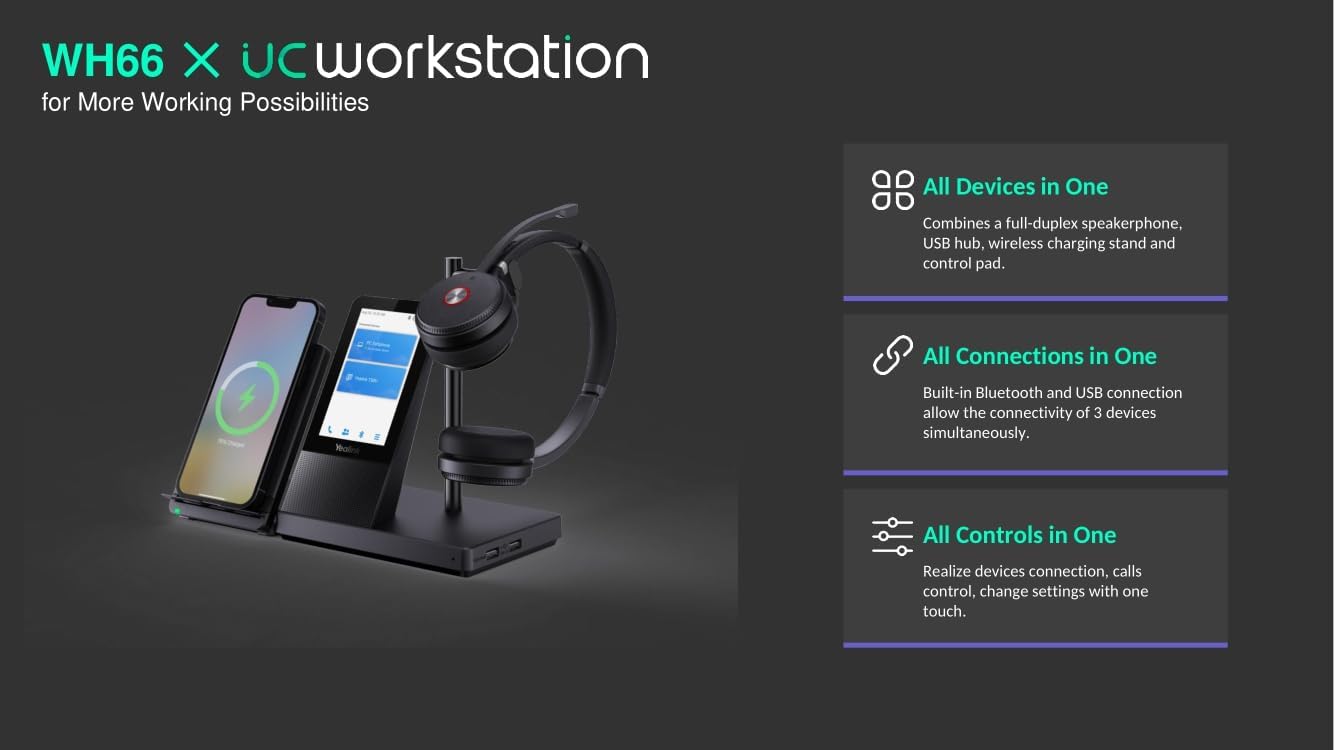 Yealink WH66 Mono Teams DECT Wireless Headset