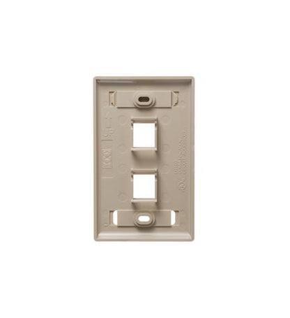 FACEPLATE, ID, 1-GANG, 2-PORT, IVORY