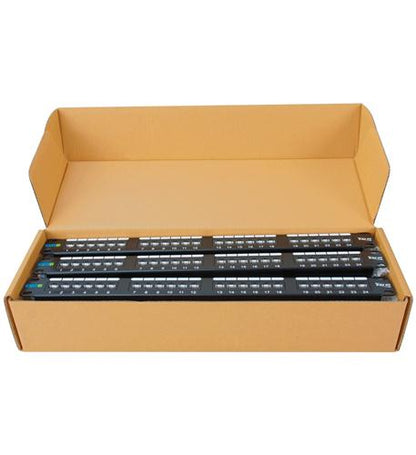 PATCH PANEL, CAT 6, 24-PORT, 1 RMS, 6 PK