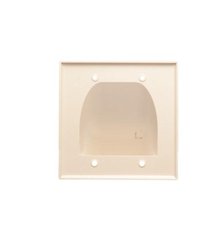 FACEPLATE, 2-GANG, BULK NOSE, IVORY