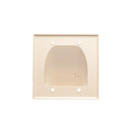 FACEPLATE, 2-GANG, BULK NOSE, IVORY