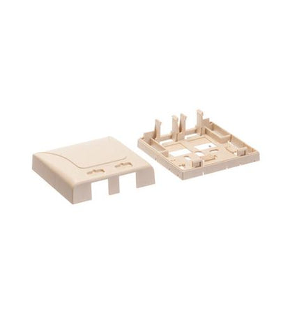 SURFACE MOUNT BOX, ELITE, 2-PORT, IVORY