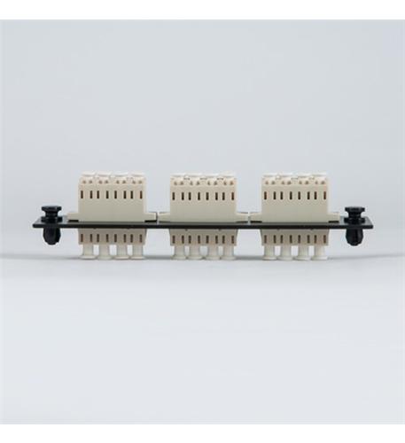 ADAPTER PANEL, 3 QUAD LC, 12F, BEIGE, MM