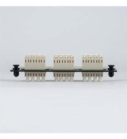 ADAPTER PANEL, 3 QUAD LC, 12F, BEIGE, MM