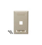 FACEPLATE, ID, 1-GANG, 1-PORT, IVORY