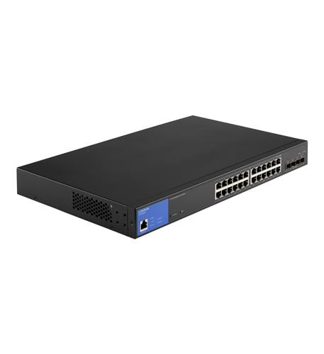 24-PORT MANAGED GE POE+ SWITCH 4 10G SFP