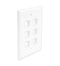 FP06PWH 6 PORT FACE PLATE WHITE