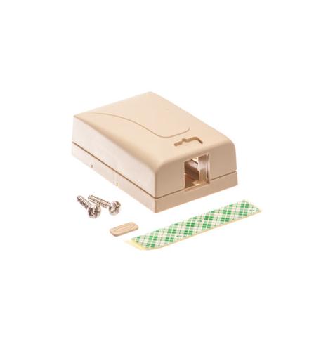 SURFACE MOUNT BOX, ELITE, 1-PORT, IVORY