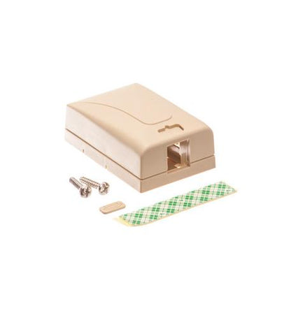 SURFACE MOUNT BOX, ELITE, 1-PORT, IVORY